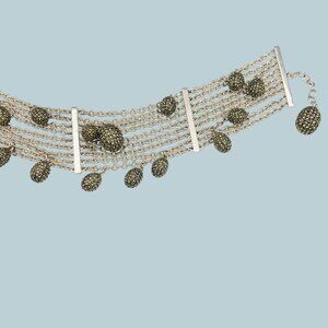 Nanis Sterling Silver Marcasite Multi Strand Bracelet